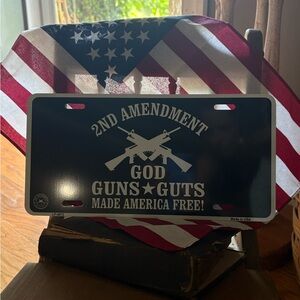 2nd Amendment License Plate - Black